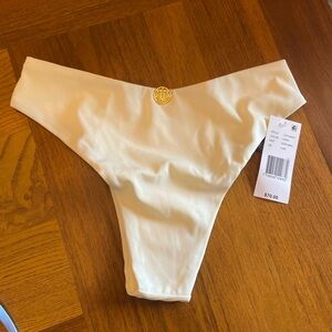 Bahia Maria slid classic moderate coverage hipster swim bottom white XS